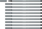STABILO Pen 68 - Premium Viltstift - Middel Koud Grijs - Doos 10 stuks