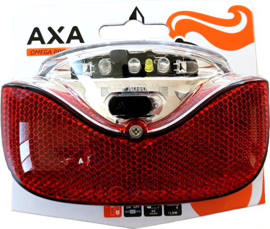 AXA Omega - Fiets Achterlicht - LED Fietsverlichting op Batterij – Auto  on/off systeem... | bol.com