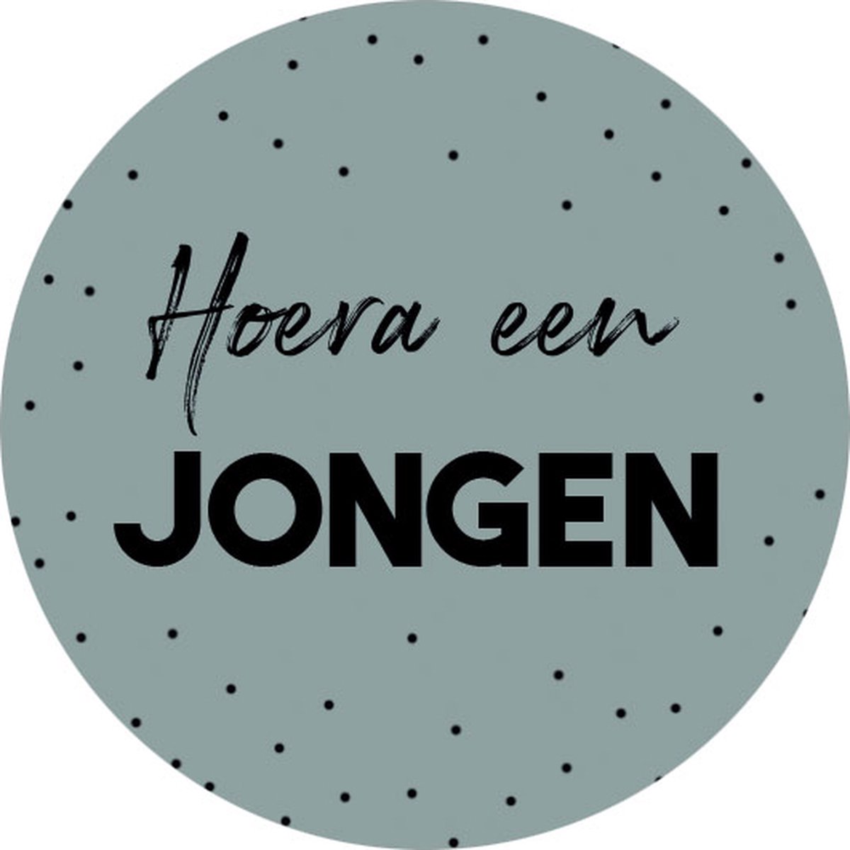 Geboorte sticker jongen Hoera een jongen - cadeausticker baby - sluitsticker envelop - kraamcadeau sticker - 20 stuks