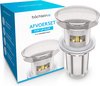 Ensemble de vidange universel Bächlein avec trop-plein pour lavabo et vasque - (acier inoxydable brossé) vanne pop-up - ensemble de vidange avec vanne de vidange