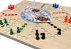 Afbeelding van het spelletje Bordspel Keezen - Keezenspel Luxe houten uitvoering - Dubbelzijdig spelbord voor 4 en 6 spelers