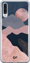 Hoesje geschikt voor Samsung Galaxy A50 - Landscape Rosegold - Landschap - Roze - Soft Case Telefoonhoesje - TPU Back Cover - Casevibes