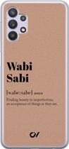 Coque Samsung A32 5G - Wabi Sabi - Texte - Marron - Coque souple pour téléphone - Coque arrière en TPU - Casevibes