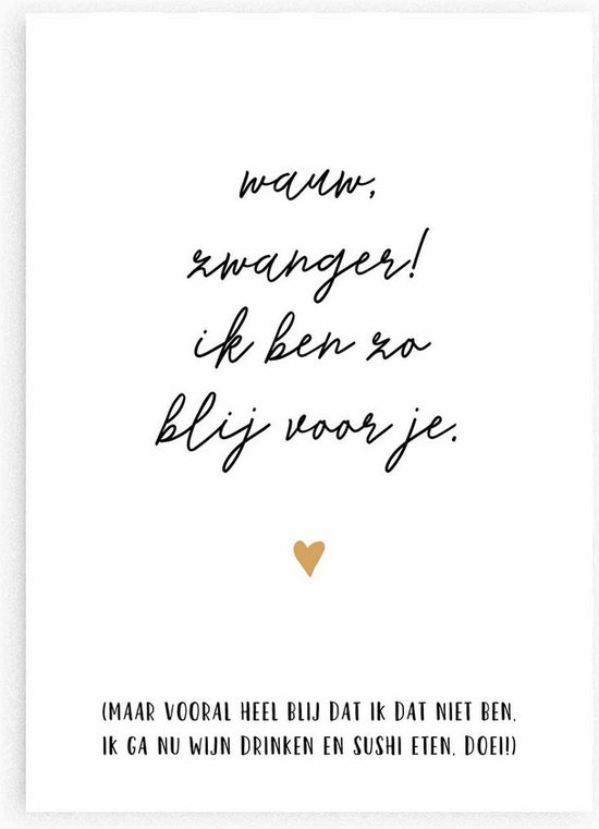 Brievenbus cadeau Wauw Zwanger - zwangerschap cadeau - cadeau baby van Health Things — afbeelding 4