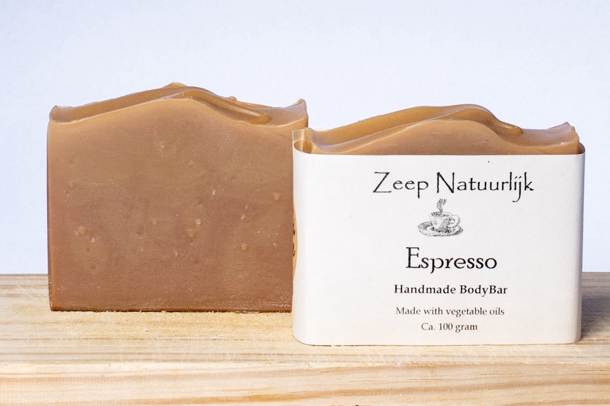 Espresso- Stuk zeep- Zeepje - Zeepblok - Handgemaakte Zeep - Vegan - Palmolie vrij - milieu vriendelijk