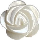Fako Bijoux® - Mini Broche Magnétique - Rose - Broche Aimantée - Aimant Foulard - Foulard - Hijab - Abaya - 14x14mm - Ivoire