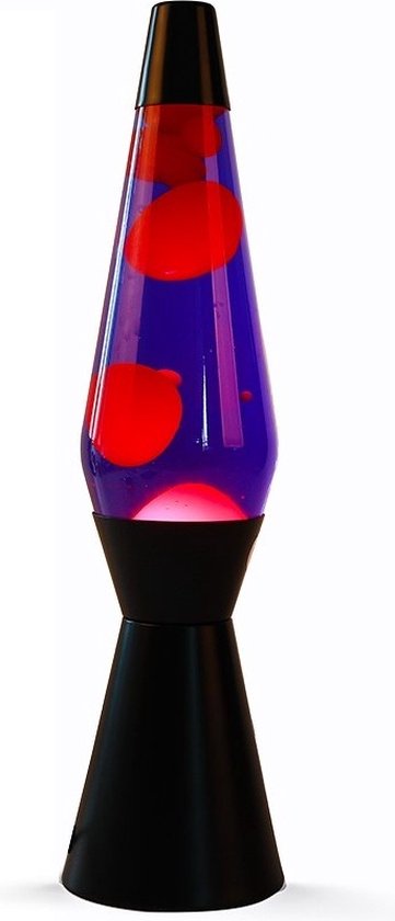 i-Total Lavalamp - Lava Lamp - Sfeerlamp - 40x11 cm - Glas/Aluminium - 25W  - Paars met... | bol.com