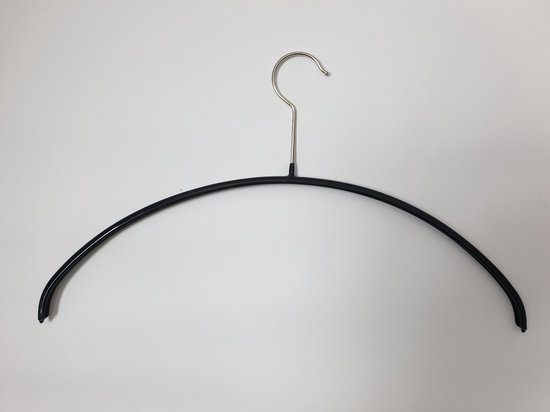 50 x kleerhangers kunststof CMG 47 cm zwart anti-slip jashenhanger overhemden shirts jassen wintermode