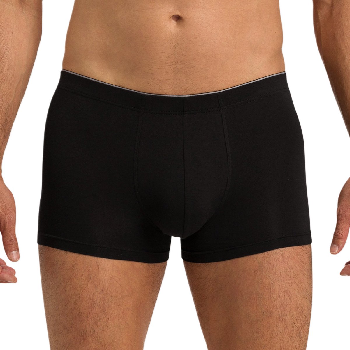 Hanro Cotton Superior Korte short - 0199 Black - maat L (L) - Heren Volwassenen - Katoen/elastaan- 073086-0199-L