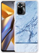 Coque Poco M5s Marbre Blauw - Design Cazy