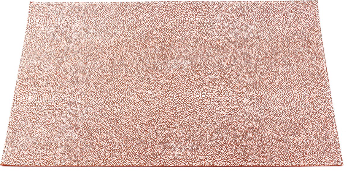 Yong Placemat 30x45cm structuur zilver op roestbruin (Set van 12)