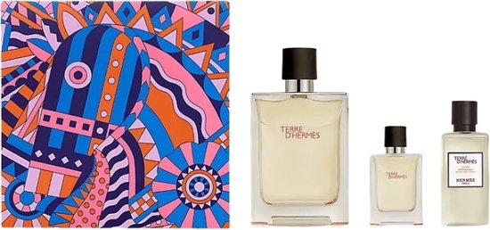 Hermès Terre d'Hermès Giftset - 100 ml eau de toilette spray + 12,5 ml eau de toilette spray + 40 ml aftershave balm - cadeauset voor heren