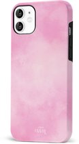 xoxo Wildhearts Double Layer - Cotton Candy - Roze hoesje geschikt voor iPhone 11 hoesje - Suikerspin Hard Case met pastel roze kleur - Beschermhoes geschikt voor iPhone 11 case - Pastel Roze Hoesje