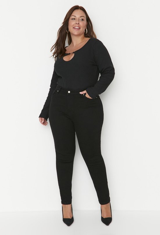Trendyol Vrouwen Hoge taille Mager Grote maten jeans | bol.com
