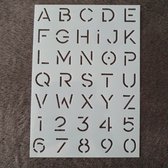 Set van 42 lettersjablonen, 5 cm, herbruikbare letters, cijfers