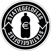 Statiegeld fles sticker 100 mm