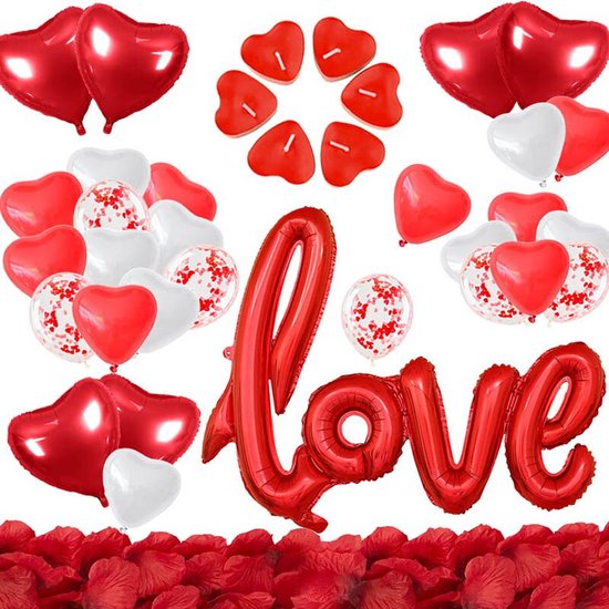 Arveso Valentijnsballonnen - Valentijn versiering - Valentijnsdag - Valentijn decoratie - Liefdes ballonnen