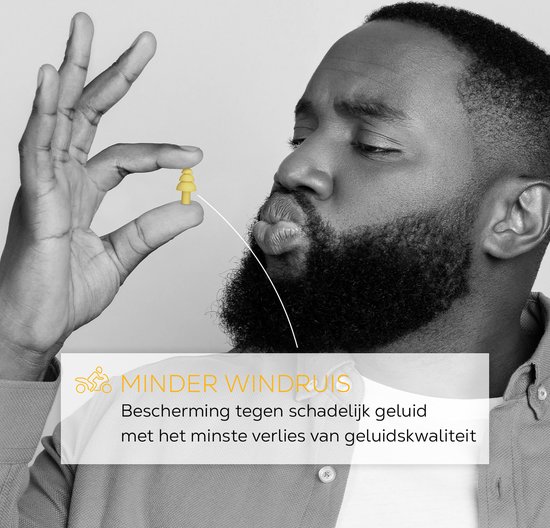 Shush Biker Earplugs - Motor oordoppen van synthetisch rubber - 365x herbruikbaar - Gehoorbescherming tegen windruis op de motor - Keramisch filter met de beste prestaties (SNR 24 dB)