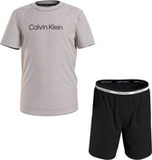 Calvin Klein - Ensemble pyjama avec short - Beach beige/noir - 8/10 ans