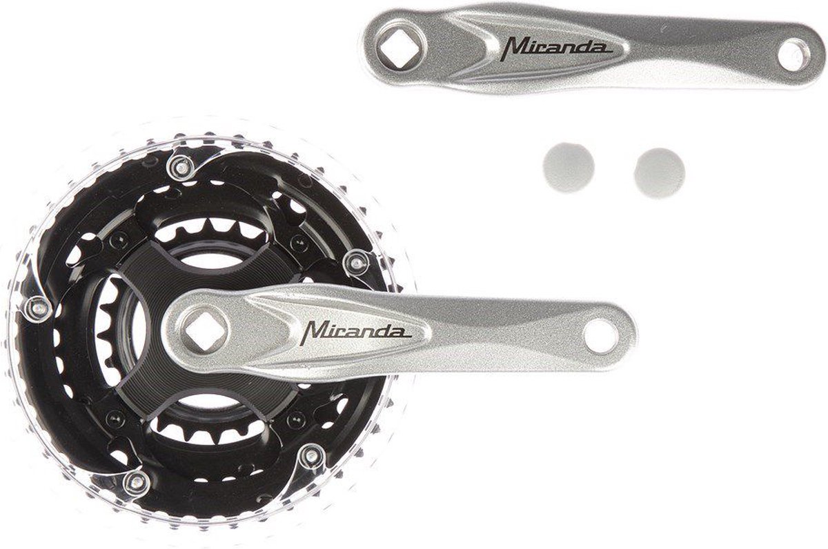 Crankstel Miranda Alfa 3, 42/34/24T 5mm - zilver
