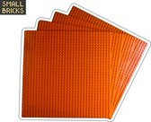 Set de 4 panneaux de construction / plaques de base 32x32 plots, 25cm x 25cm | Choix de 15 couleurs | Orange | Convient pour LEGO | PetitesBriques