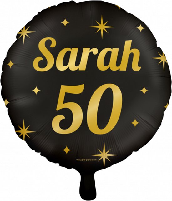 Helium Ballon Sarah 50 jaar Classy 45cm | per stuk