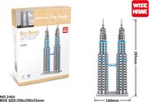 Nanoblock, Brickkies®, Petronas Twin Tower in Kuala Lumpur, 1247 Bouwblokjes