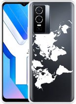 Vivo Y76 Hoesje World Map - Designed by Cazy