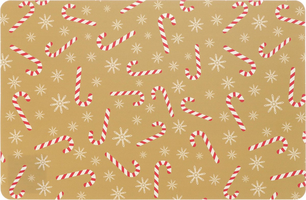 Placemat Xmas Lollipop 30x45cm Goud
