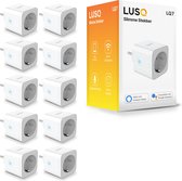 LUSQ® 10 stuks - Slimme Stekker - Smart Plug - Google Home & Amazon Alexa - Tijdschakelaar & Energiemeter via Smartphone App - Smart Home -