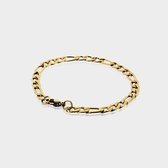 Figaro Armband 5 mm - Gouden Schakelarmband - 21 cm lang - Armband Heren - Olympus Jewelry