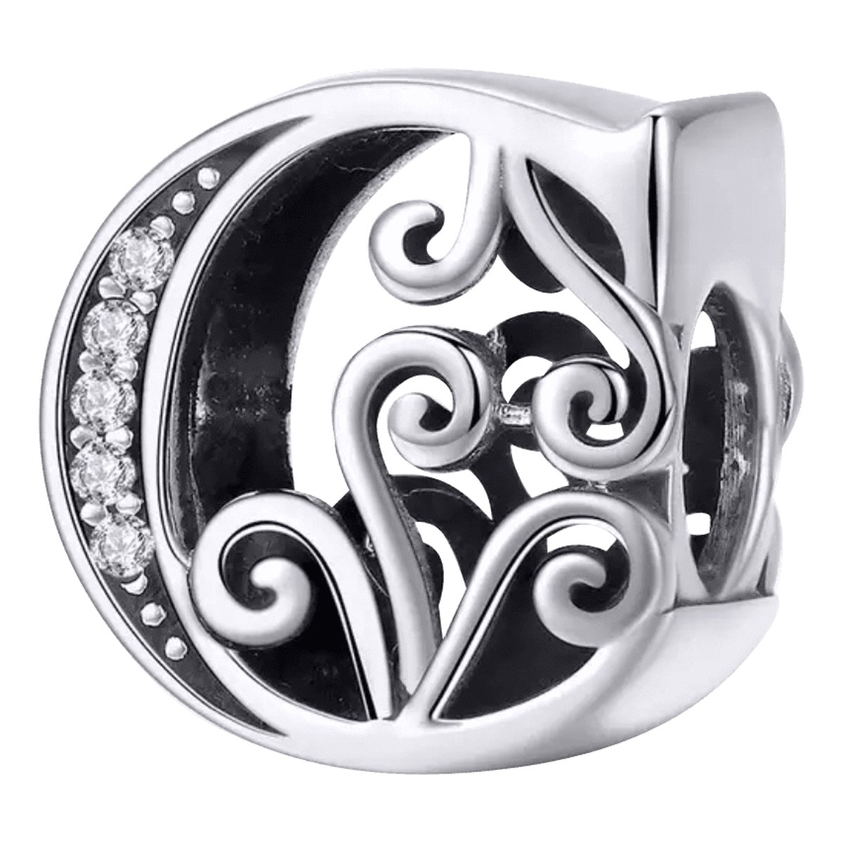 HappyStar 925 zilveren bedel, letter A ~Z, 12 sterrenbeelden, parels, verjaardag, bedel voor dames, cadeau, roze, compatibele bedels, armbanden en