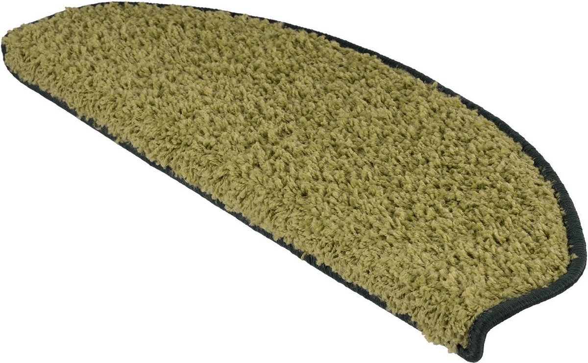 Hanse Home Fancy Trapmatten - traptapijt trapmatten zelfklevend veiligheid traptapijt halfrond voor traptreden - rood, ca. 23x65cm 15 stuks