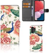 Telefoonhoesje met Pasjes geschikt voor Samsung Galaxy A13 (4G) Pink Peacock