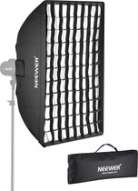 Neewer® - Photo Studio Rectangle Paraplu Type Speedlite Softbox met raster voor Portretten - Productfotografie en video-opnamen - 24" x 36"/60 x 90cm