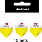 Darthoek I love beer flights 10 sets (30 stuks) Harrows + 1 set Darthoek flights