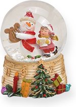 Wurm - Sneeuwbol - Kerstmis - Sneeuwpop met harp - Meisje - Ø7x9cm