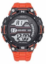 Tekday-Horloge-Heren-Digitaal-Alarm-Stopwatch-Timer-Datum-Backlight-10ATM waterdicht-Zwemmen-Sporten-39MM-Rood/Zwart