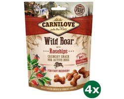 4x200 gr Carnilove crunchy snack everzwijn / rozenbottel hondensnack