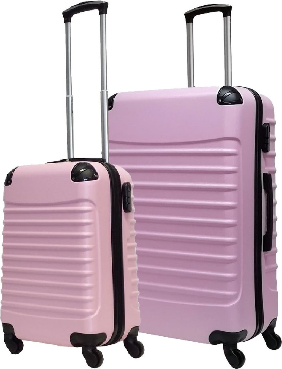 Castillo Quadrant 2 delige ABS Kofferset (XL + S) - Soft Pink