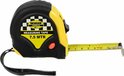 Zwarte Benson meetlintrol 7.5M met gele band. De band heeft een ruitpatroon.