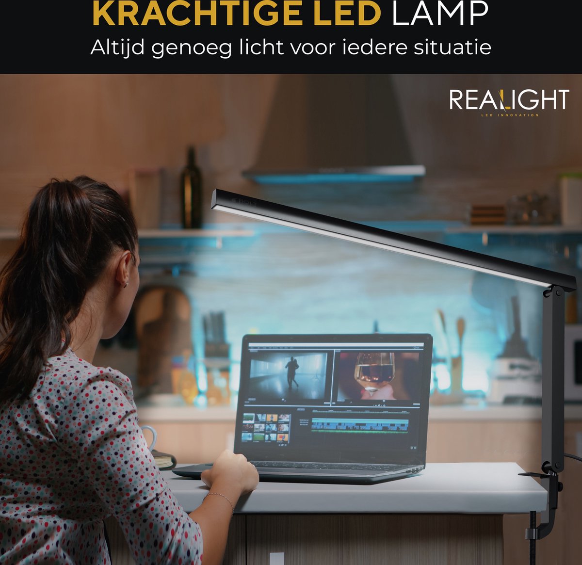 Lampe de bureau dimmable Reallight - Lampe LED puissante avec 4 couleurs de  lumière 