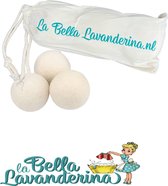 La bella Lavanderina - 3x Boules de Vizirettes - boules de séchage - 100% pure laine vierge - séchage 25% plus rapide