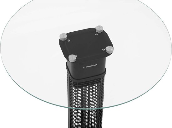 Uniprodo wandverwarming - keramisch - 10 - 49 °C - 1000/2000 W - afstandsbediening - extra slank