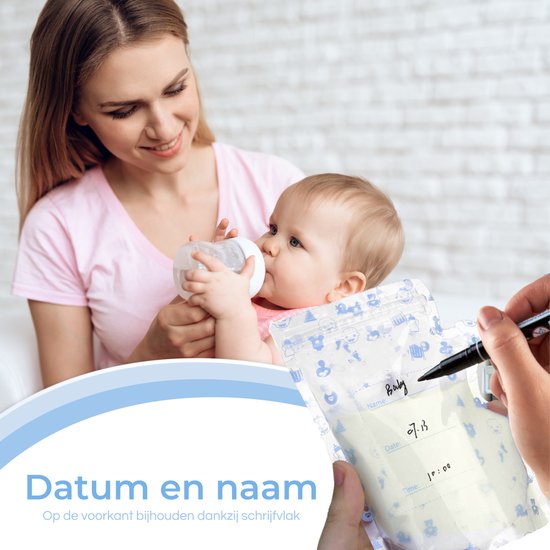 Jomek Moedermelk Bewaarzakjes - Borstvoeding - Bewaarzakje - Zakjes - 240ML - 100 Stuks - BPA Vrij - Jomek
