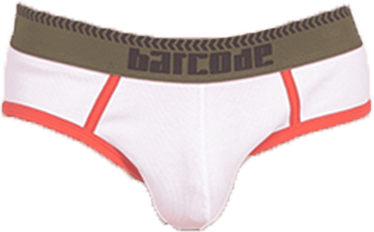 Barcode Berlin Backless Brief Wild Candy Wit - MAAT XL - Heren Ondergoeds (erotisch) - Slip voor Mans (erotisch) - Mannen Mannen Slip