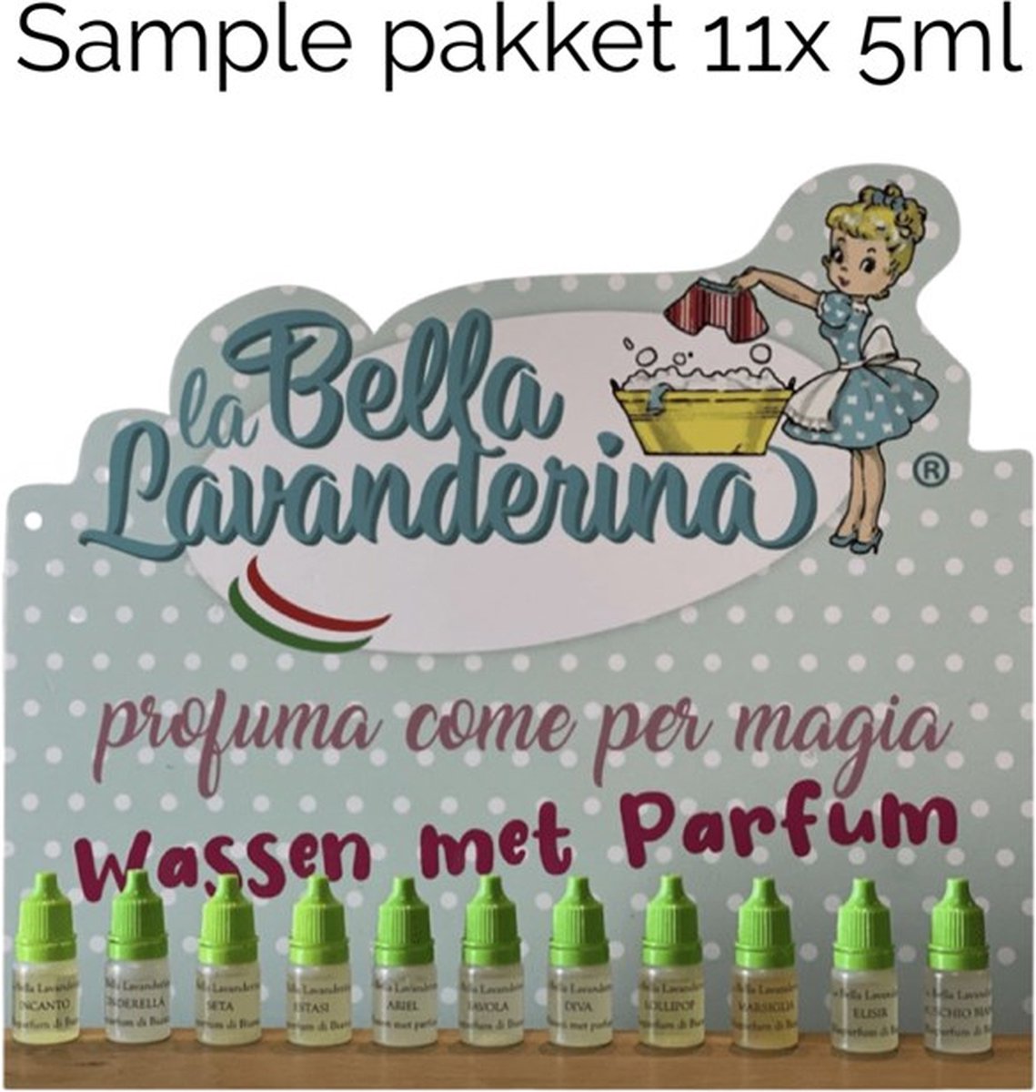 Wasparfum sample pakket - Wasmiddelen - Wasparfum proefpakket - Was parfum - 11 flesjes van 5ml