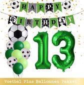 Cijfer Ballon 13 Jaar - Voetbal Ballonnen - Snoes - Pluspakket - set van 12 Sport Voetbalfan Voetbal Jongen/Meisje - Sportieve - Voetbal Vrouwen Mannen - Kinderfeestje - Verjaardag - Helium Ballon nummer 13