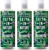 FAITH IN NATURE - Après-shampooing Tea Tree - Lot de 3