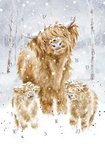 Adventskalender Kaart A4 Wrendale - A Highland Christmas Advent Calendar